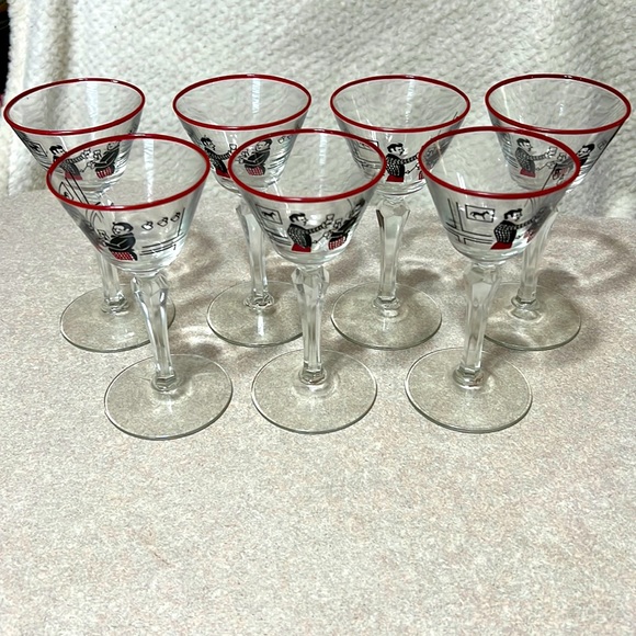 Unique Vintage Dining Vintage Cordial Glasses Set Of 7 Poshmark